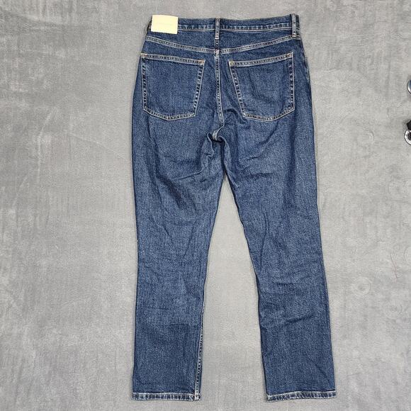 Everlane Original Cheeky Jean Straight High Rise Dark Wash 30 Regular Stretchy - Picture 2 of 10